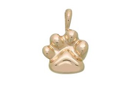 Paw Print Pendant Gold