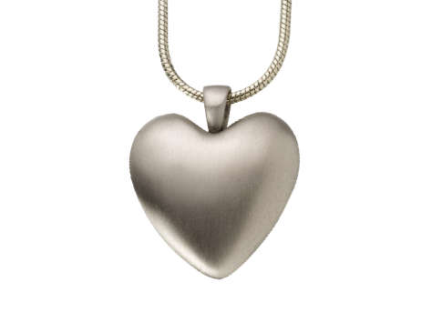 Heart Pendant White Bronze